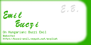 emil buczi business card
